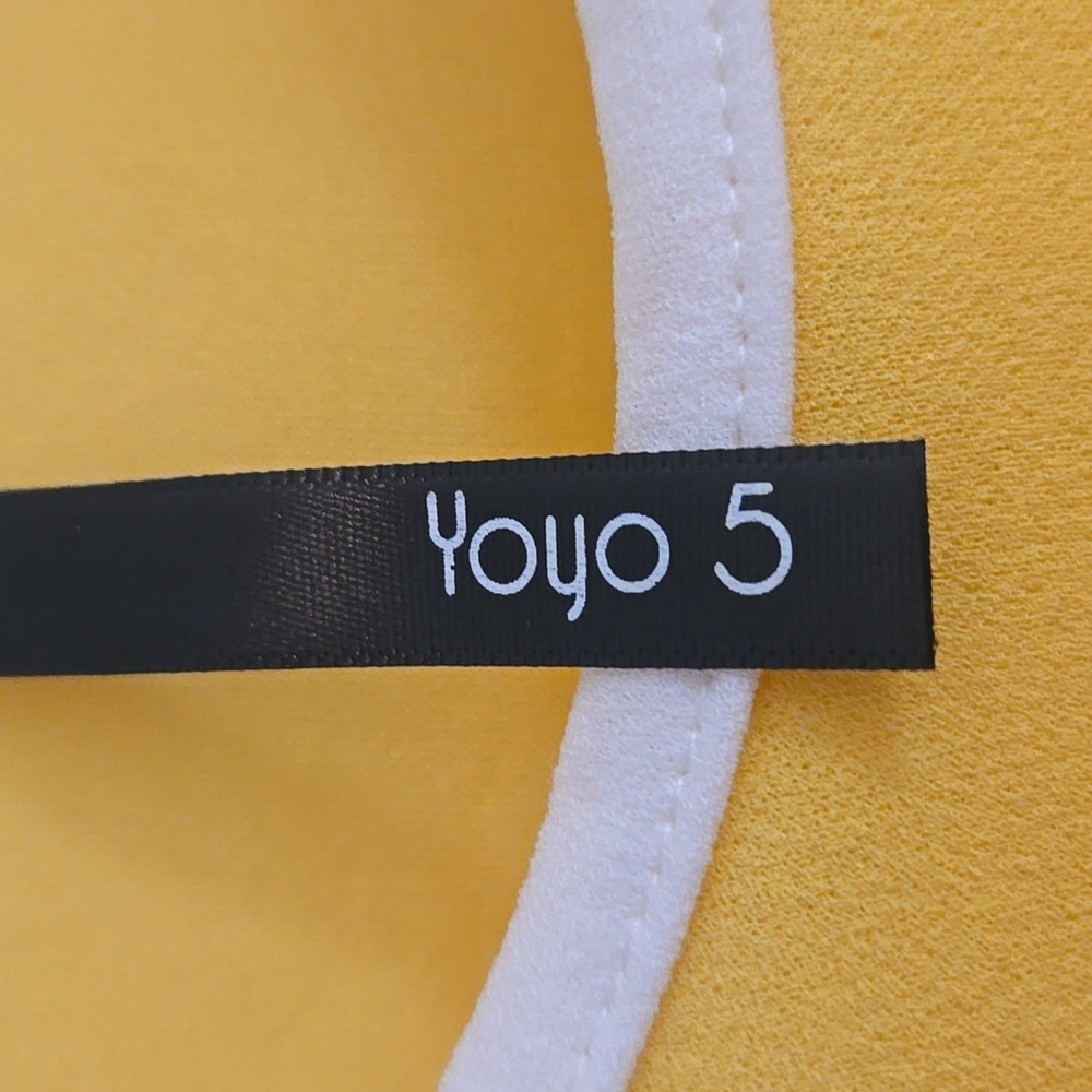 YoYo 5- Yellow Ruffle Sleeveless Top, Size Small - Picture 2 of 4